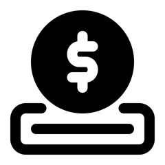 money saving glyph icon