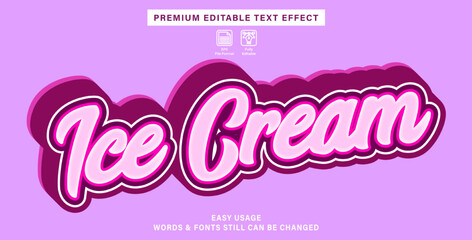 Graffiti style ice cream editable text effect