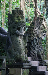 Indonesian Statues in Forest - Ubud, Bali, Indonesia