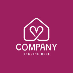 love house logo design