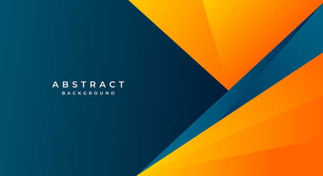 Dark Blue Background With Orange Futuristic Banner