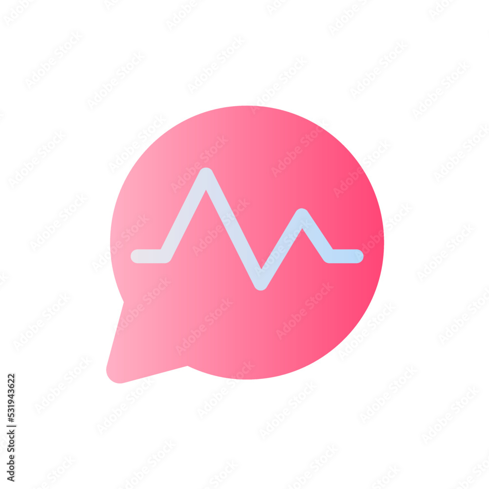 Poster clinical support service flat gradient two-color ui icon. medical helpdesk. communication. simple fi