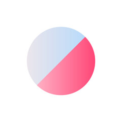 Disk shaped tablet flat gradient two-color ui icon. Oral medication. Solid dosage. Healthcare. Simple filled pictogram. GUI, UX design for mobile application. Vector isolated RGB illustration