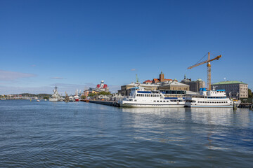 Fototapeta na wymiar Ship in Gothenburg harbour, Sweden, Scandinavia, Europe