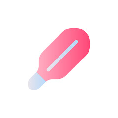 Medical thermometer flat gradient two-color ui icon. Diagnostic instrument. Measure temperature. Simple filled pictogram. GUI, UX design for mobile application. Vector isolated RGB illustration