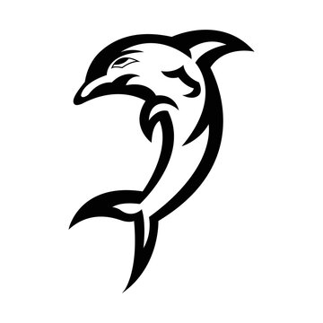 Dolphin line icon illustration. illustration icon related to sea animal. Simple design editable