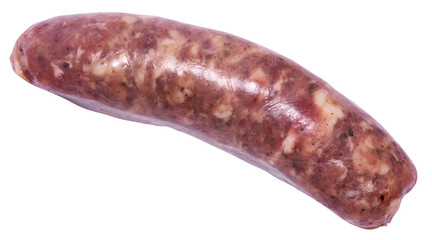 Raw beef or pork grill sausage isolated
