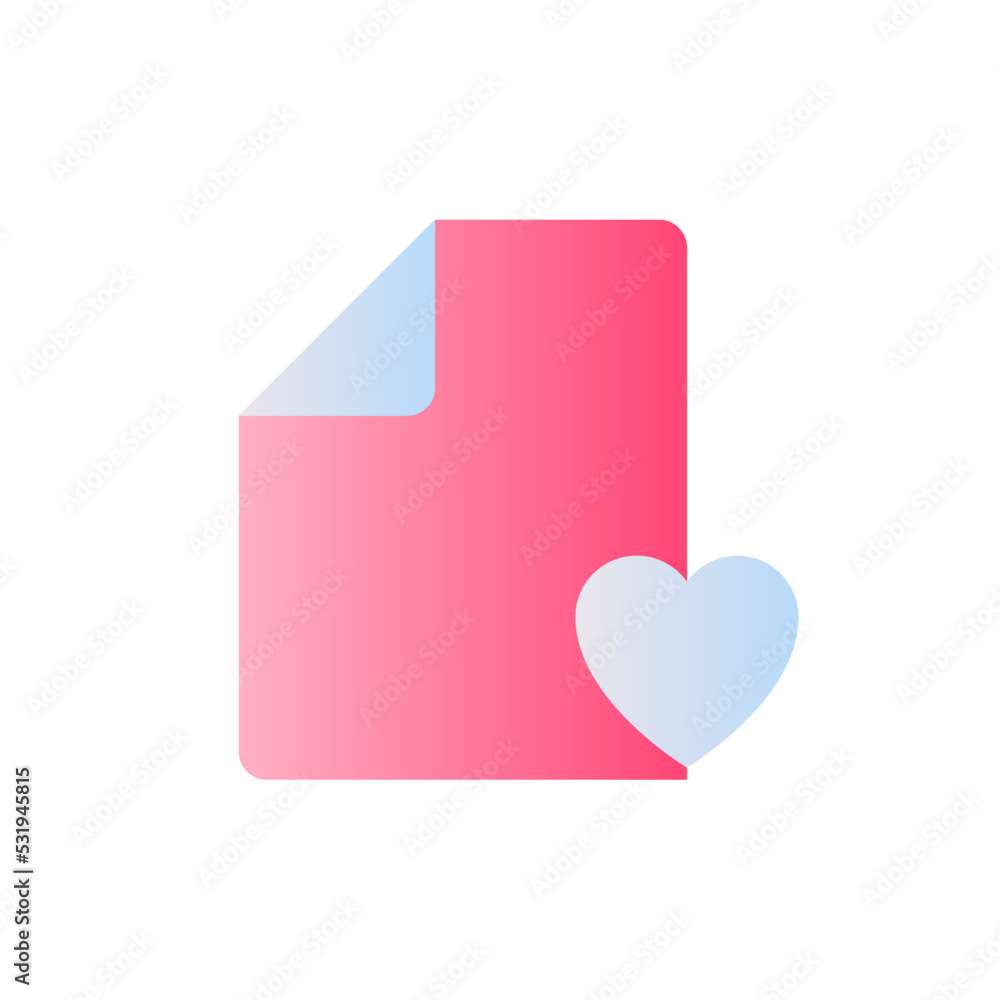 Poster digital heart screening result flat gradient two-color ui icon. electronic cardiogram. simple filled