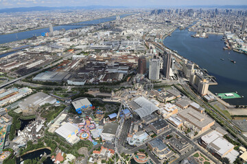 ＵＳＪと大阪市内空撮