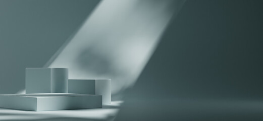Obraz premium 3d rendered studio display product pedestal podium still life minimal beauty cosmetics showcase background