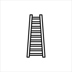 ladder icon vector on white background.