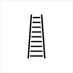 ladder icon vector on white background.