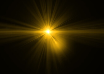 lens flare effect on black background