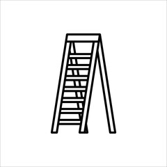 ladder icon vector on white background.