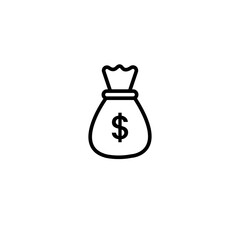 Graphic flat money icon for your design and website