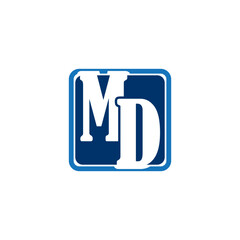 letter M and D . logo
