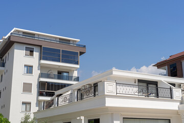 Fototapeta na wymiar Residential area with apartment buildings.