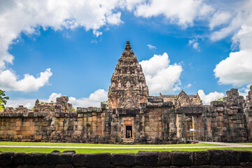 Landscape of Phanom Rung Historical Park is a castle built in the ancient Khmer period located in...