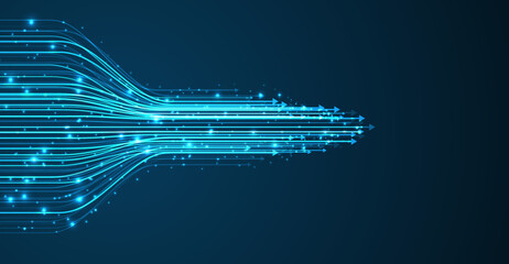 Abstract arrow direction. Technology background