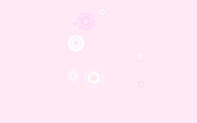 Light Pink, Yellow vector texture with disks.