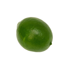 Lime green fruit isolated on white background