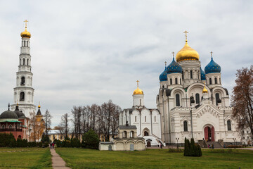 Fototapeta na wymiar DZERZHINSK, RUSSIA - October 2019: Nikolo-Ugreshsky monastery in autumn, Moscow region, Russia