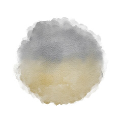 Watercolor spot isolated on white background. Ink paint brush stain. Abstract grunge texture. Template design. Halloween backdrop image.