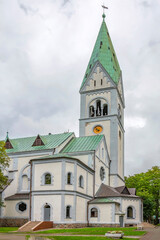 Fototapeta na wymiar Kaliningrad, the building of the former Protestant church in memory of Queen Louise