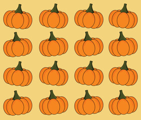 Orange pumpkin background for the holiday Halloween.