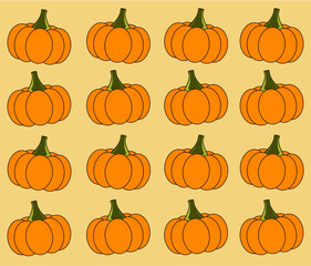 Orange pumpkin background for the holiday Halloween.