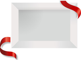 Open box and ribbon element