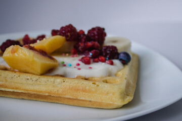 waffles on plate