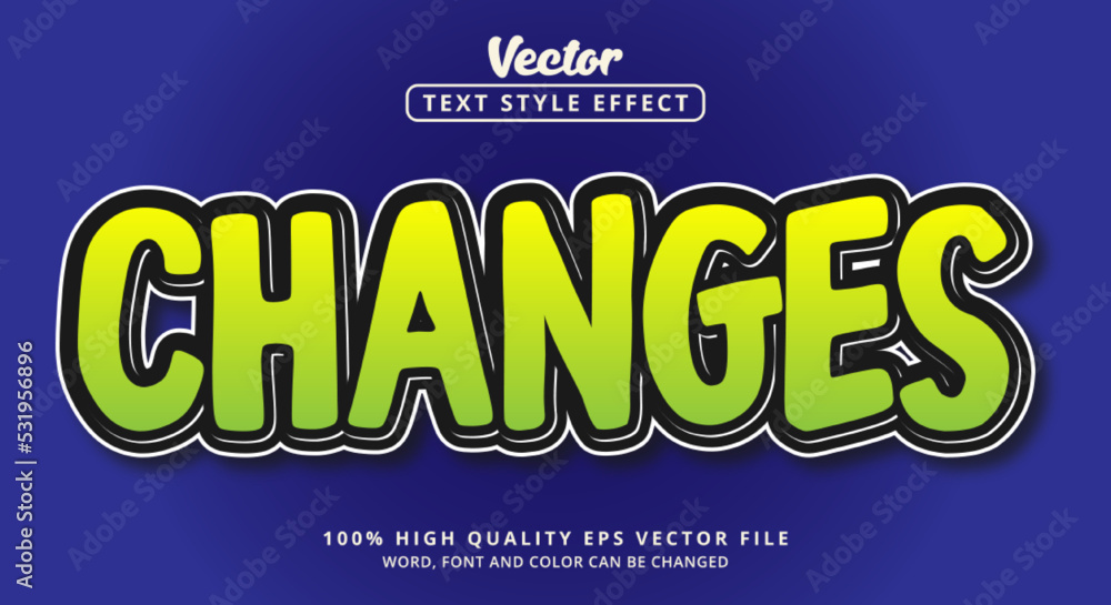 Poster editable text effect, change text on calm and calm green and black background style template