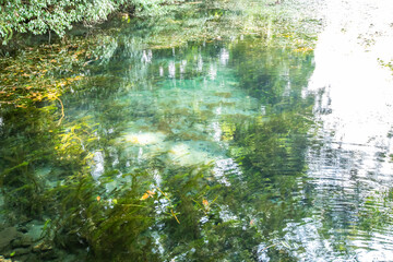 熊本県　南阿蘇村・明神池名水公園の風景
