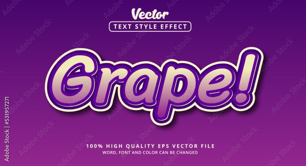 Poster grape editable text effect