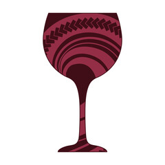 wine glass, abstract pattern