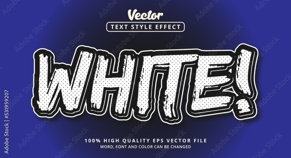 Poster editable text effects, white text on blue background style templates and adorable letters that are d