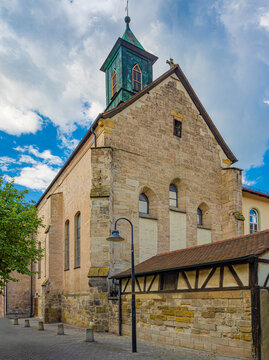 Exterior view of the Augustinuskirche St. Augustine Lutheran church, Schwaebisch Gmuend, Baden-Wuerttemberg, Germany, Europe