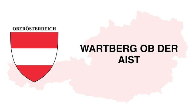 Wartberg ob der Aist: Illustration mit dem Ortsnamen der Österreichischen Stadt Wartberg ob der Aist im Bundesland Oberösterreich