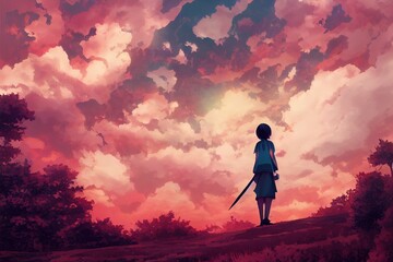 Obraz premium A little blade. High quality 2d illustration