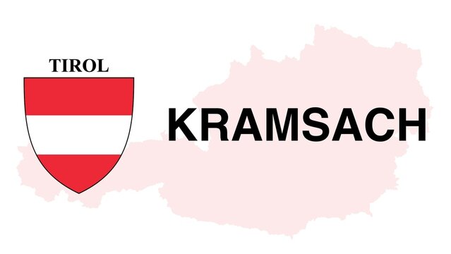 Kramsach: Illustration mit dem Ortsnamen der &Ouml;sterreichischen Stadt Kramsach im Bundesland Tirol