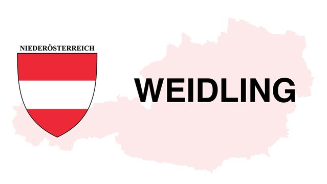 Weidling: Illustration mit dem Ortsnamen der &Ouml;sterreichischen Stadt Weidling im Bundesland Nieder&ouml;sterreich