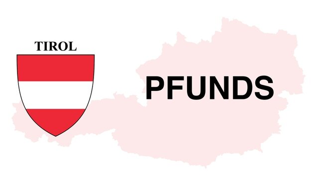 Pfunds: Illustration mit dem Ortsnamen der Österreichischen Stadt Pfunds im Bundesland Tirol