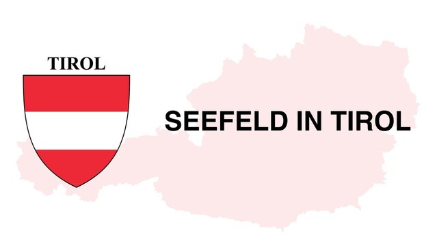 Seefeld in Tirol: Illustration mit dem Ortsnamen der &Ouml;sterreichischen Stadt Seefeld in Tirol im Bundesland Tirol