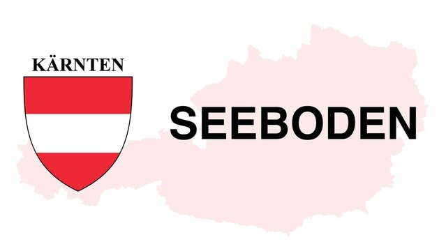 Seeboden: Illustration mit dem Ortsnamen der Österreichischen Stadt Seeboden im Bundesland Kärnten