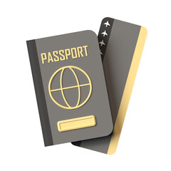 passport 3d illustration