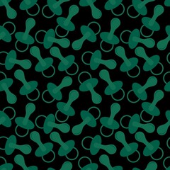 Cartoon baby pacifier seamless toys pattern for kids clothes print and wrapping paper and accessories