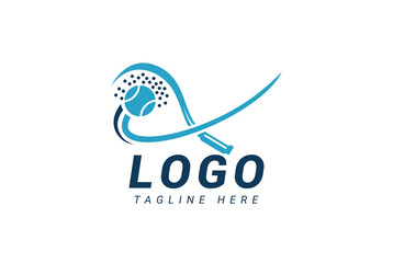tennis Logo Design, sports logo with blue color.