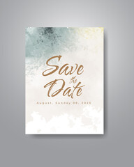 Save the date with watercolor background. Design for your invitation.