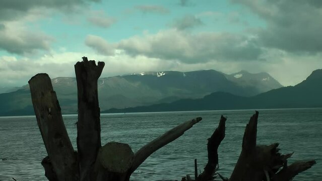 Ocean with snowy mountains in Homer Alaska
Steady shot from Alaska, 2021
